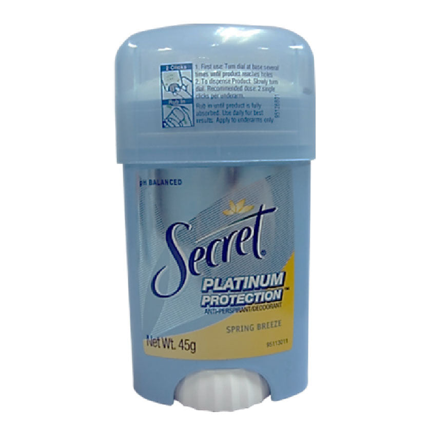 Secret Platinum Anti Perspirant Deodorant Cream Spring Breeze 45g
