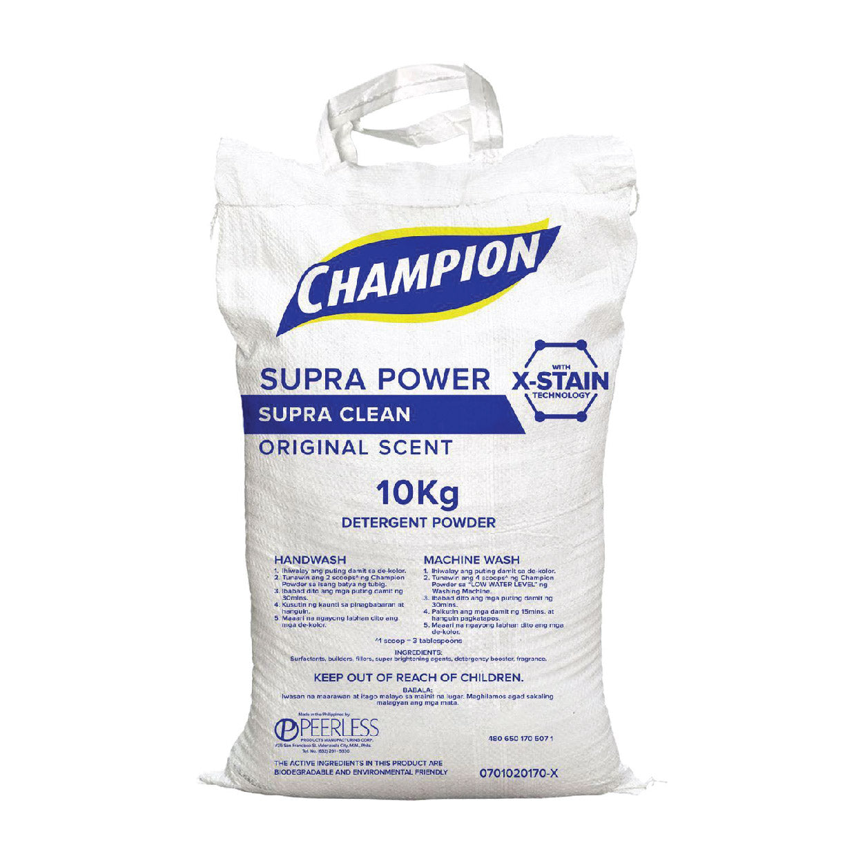 Champion Detergent Powder Supra Original 10kg