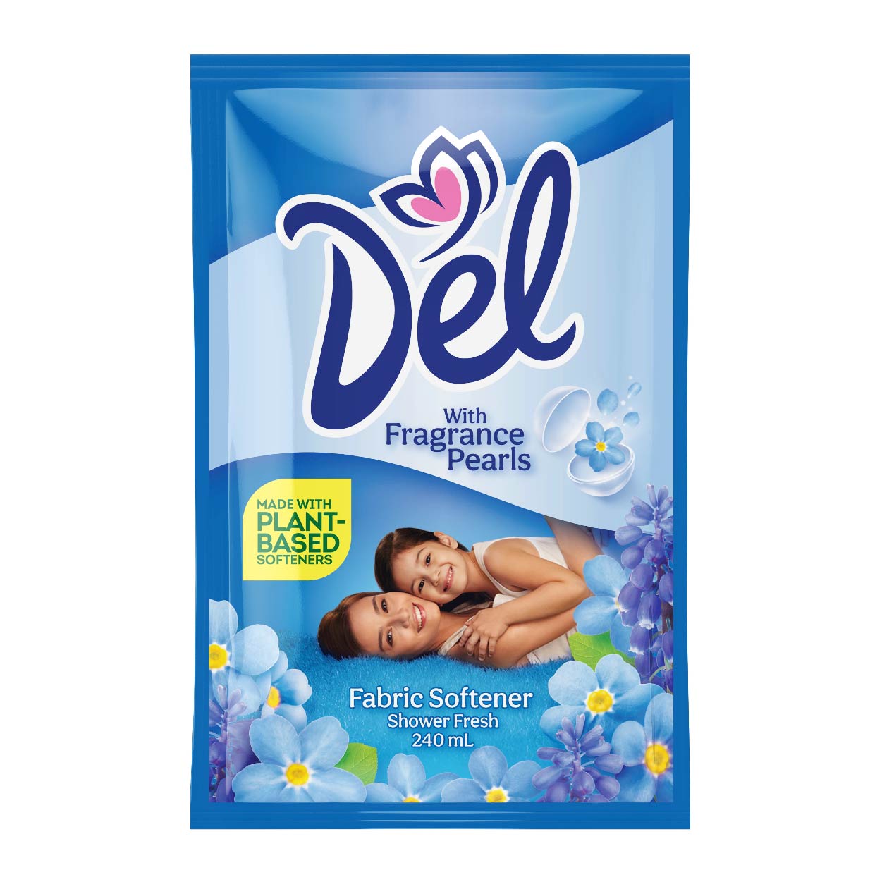 Del Fabric Softener Shower Fresh Blue 240ml