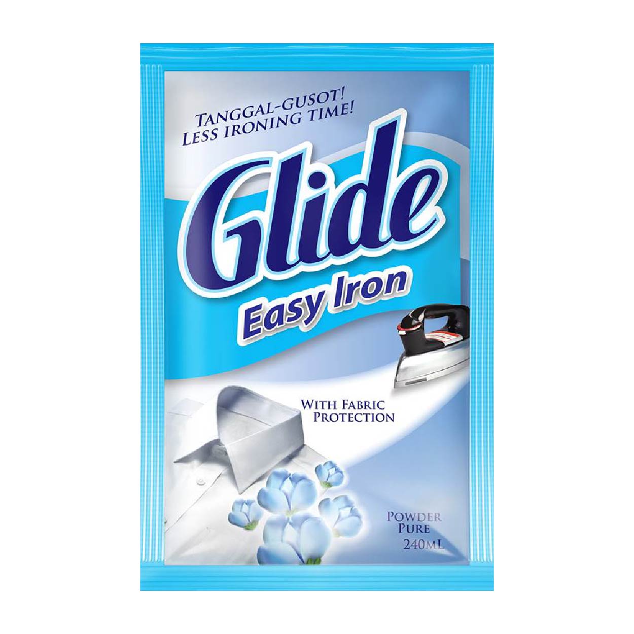 Glide Laundry Starch Easy Iron Powder Pure Refill 240ml