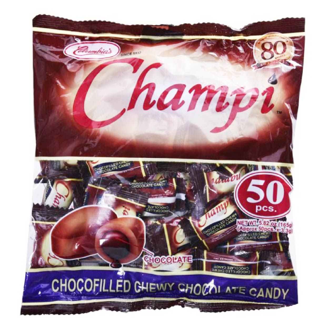 Champi Choco Filled Chewy Candy 50s