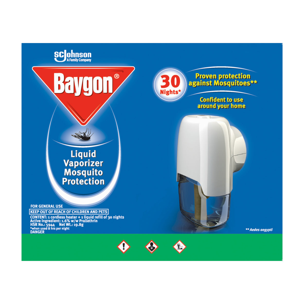 Baygon Liquid Vaporizer Mosquito Protection Starter Kit 19.8g