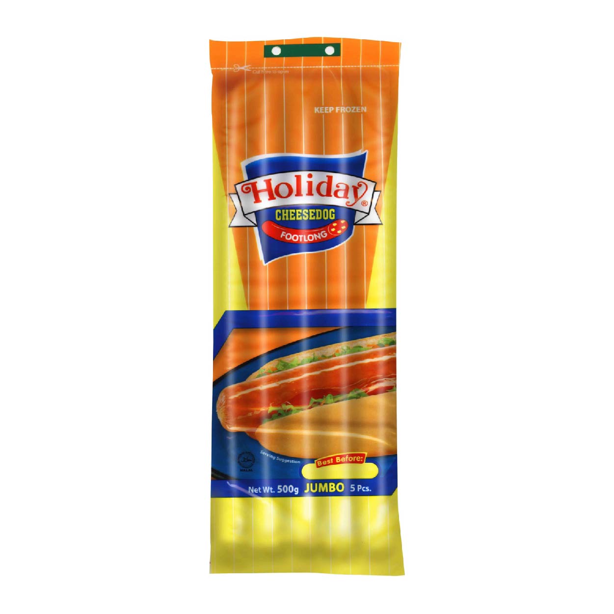 Holiday Cheesedog Footlong Jumbo 5s 500g