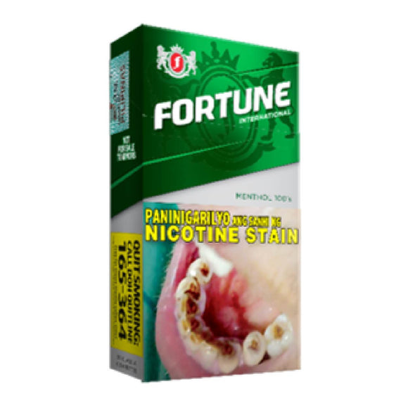 Fortune Menthol High Cooling Menthol 100s Cigarette Flip Top 20s