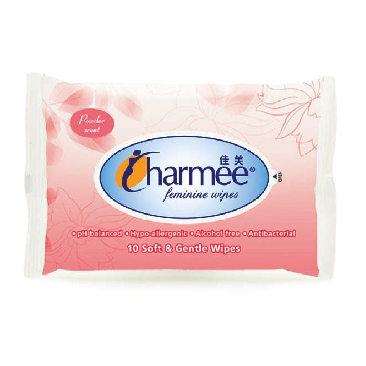 Charmee Feminine Wipes Powder Scent 10s
