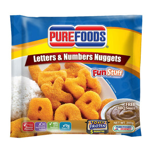 Purefoods Chicken Nuggets FunStuff Letters & Numbers 200g