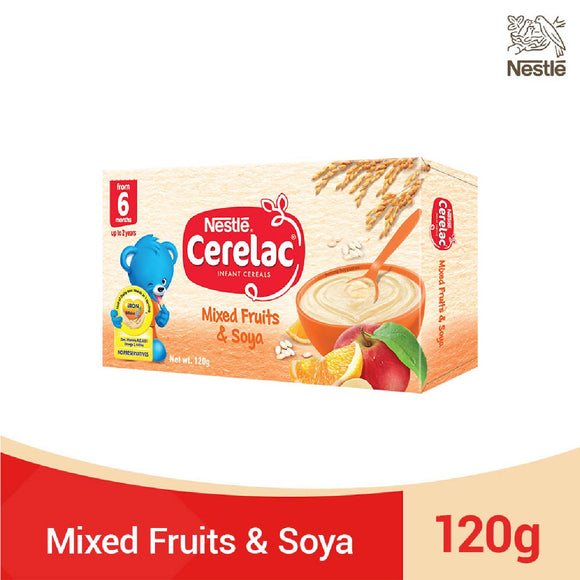 Nestle Cerelac Infant Cereals Mixed Fruits and Soya 120g