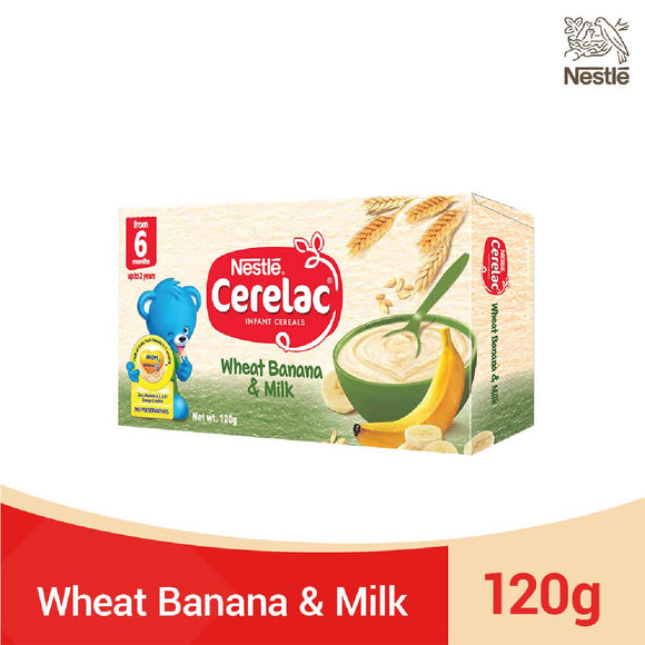 Nestle Cerelac Infant Cereals Wheat Banana and Milk 120g