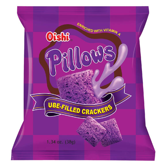 Oishi Pillows Ube Crackers 38g