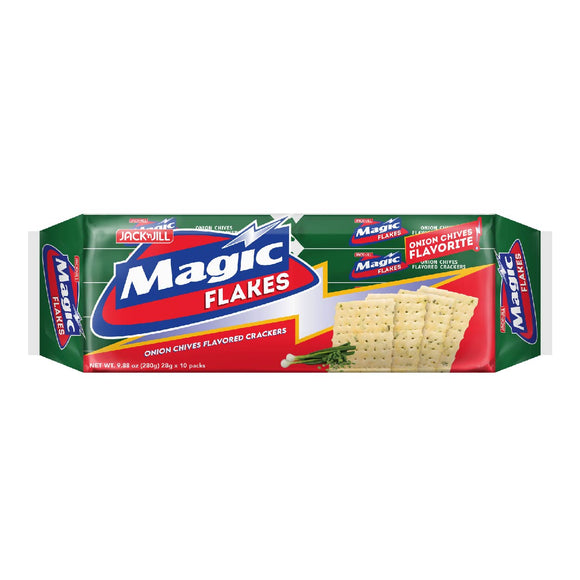 Magic Flakes Onion Chives Flavored Crackers 10x28g
