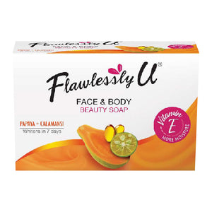 Flawlessly U Face & Body Beauty Soap Papaya + Calamansi 125g