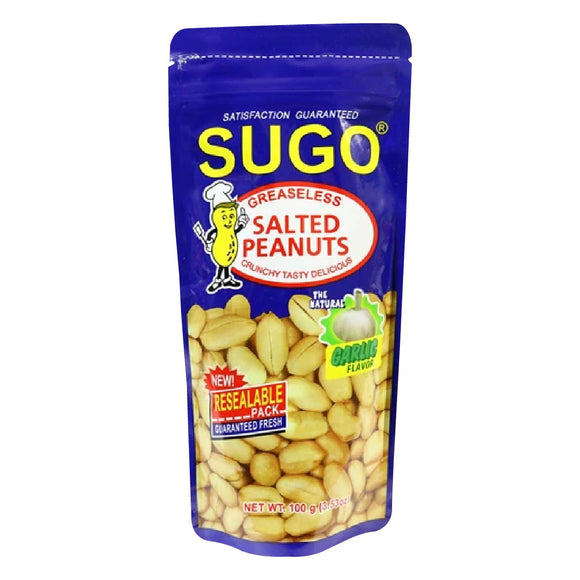 Sugo Greaseless Salted Peanuts Garlic 100g