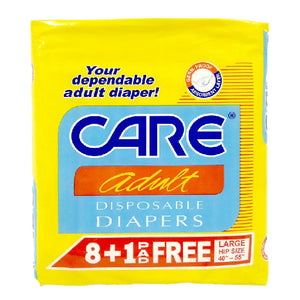 Care Adult Disposable Diaper Large 8s