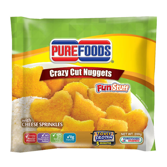 Purefoods Chicken Nuggets FunStuff Crazy Cut Cheese Sprinkl 200g