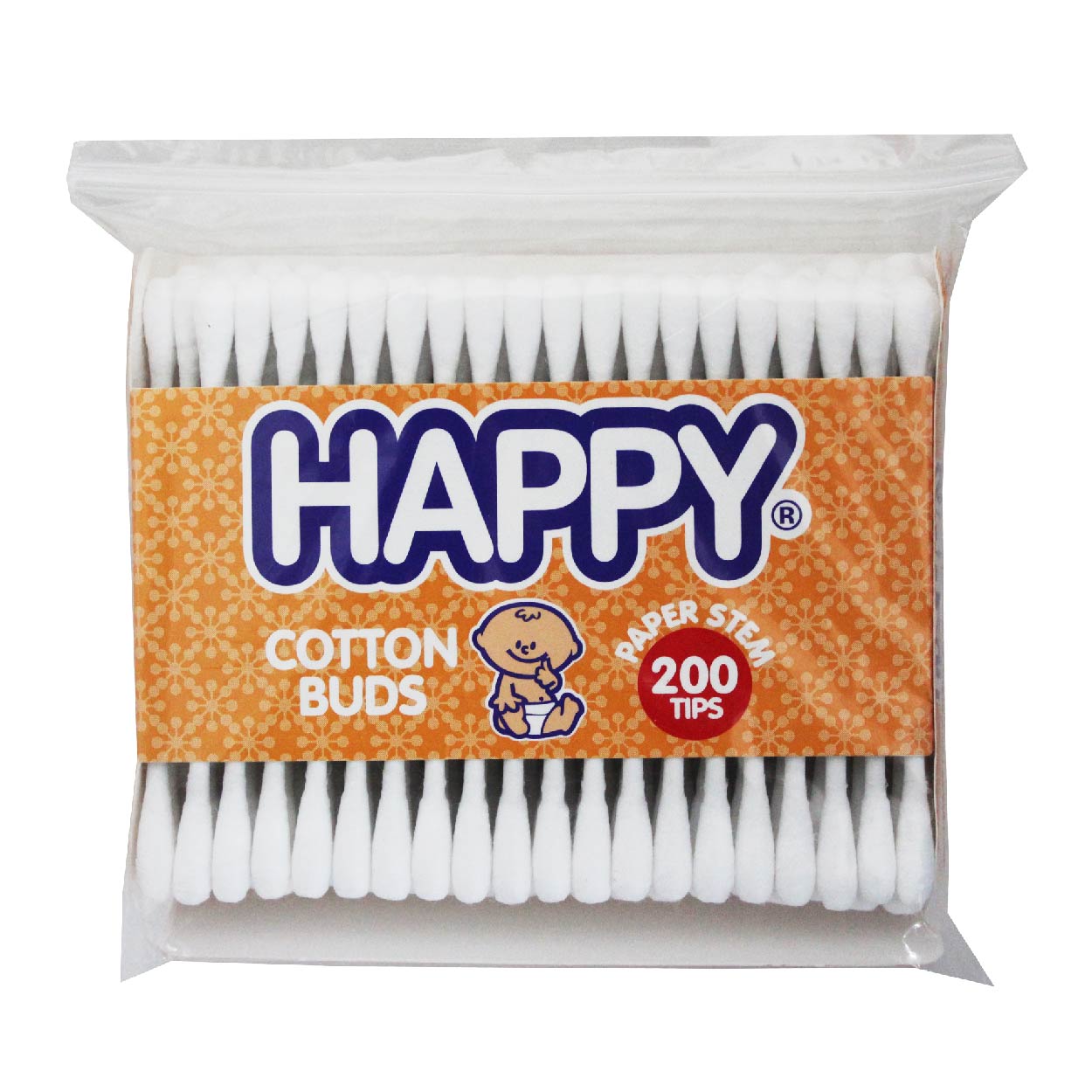 Happy Cotton Buds Paper Stem White 200 Tips