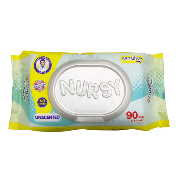 Nursy Baby Wipes Unscented 90s
