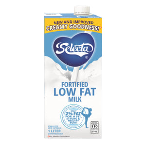 Selecta Fortified Low Fat Milk UHT 1L