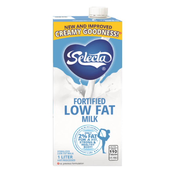 Selecta Fortified Low Fat Milk UHT 1L