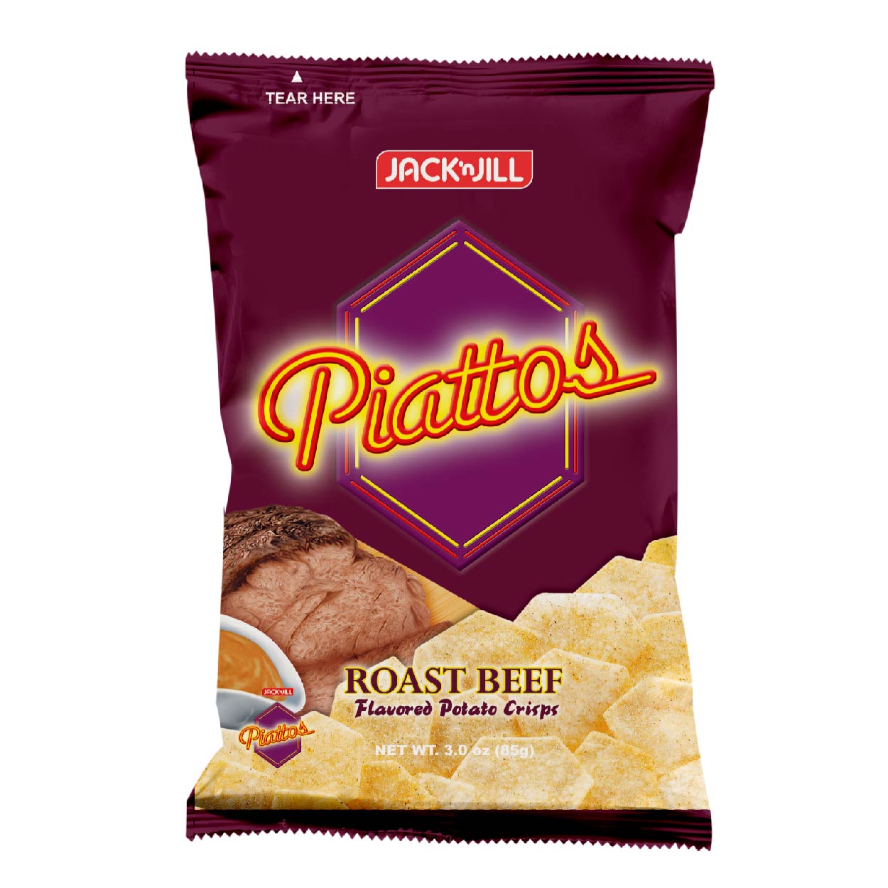 Piattos Potato Crisps Roast Beef 85g