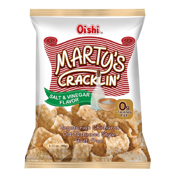 Oishi Martys Cracklin' Salt & Vinegar 90g