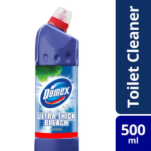 Domex Ultra Thick Bleach Toilet Cleaner Classic Blue 500ml Bottle