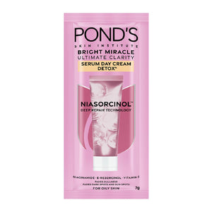 Pond's Bright Miracle Serum Day Cream Detox Niasorcinol 7g