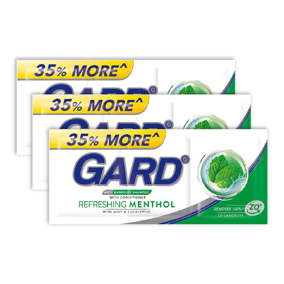 Gard Anti Dandruff Shampoo Refreshing Menthol 3x12ml