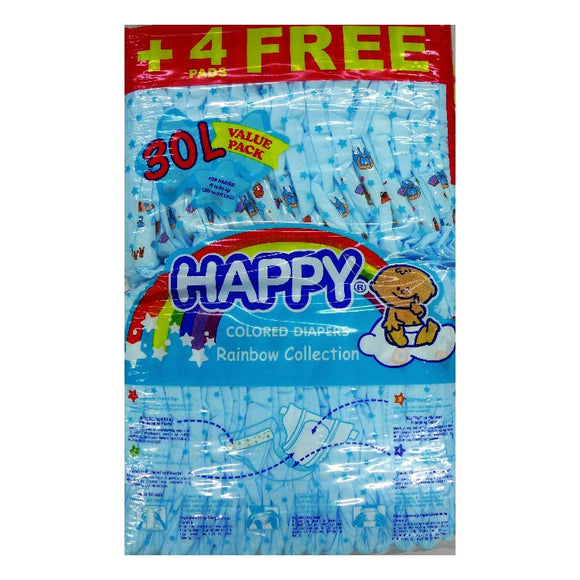 Happy Colored Diapers Rainbow Collection L 30s
