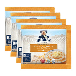Quaker Banana & Honey Flavor Instant Oatmeal 4x33g