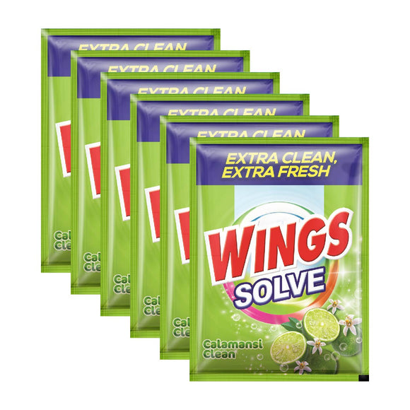 Wings Solve Powder Detergent Calamansi Clean 6x60g