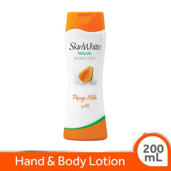 SkinWhite Naturals Whitening Lotion Papaya Milk SPF10 200ml