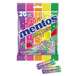 Mentos Mini Rolls Rainbow Chewy Dragees Candy 20s