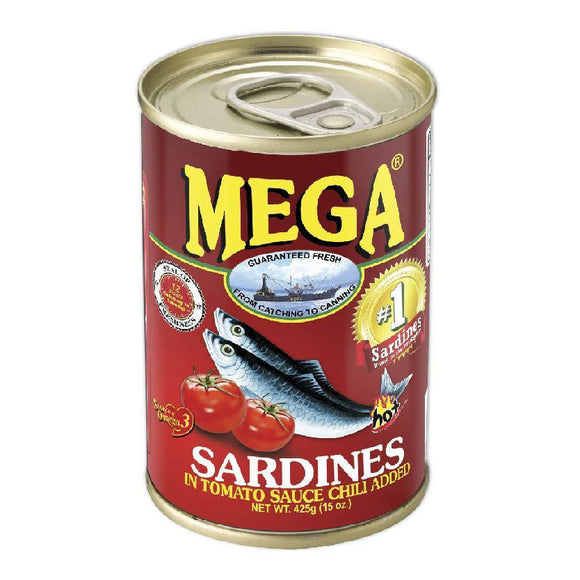 Mega Sardines in Tomato Sauce with Chili Easy Open 425g