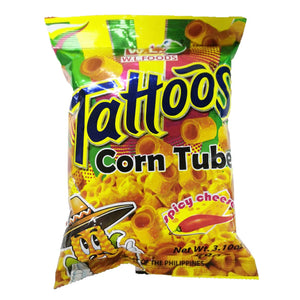 Tattoos Corn Tube Spicy Cheese 88g