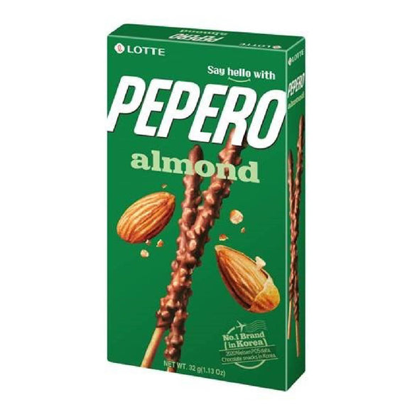 Lotte Pepero Almond Chocolate Biscuit Sticks 32g