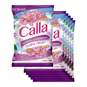 Calla Detergent Powder with Fabric Conditioner Floral Fresh6x100g