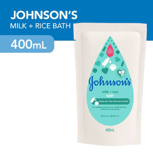 Johnsons Baby Bath Milk + Rice Refill 400ml