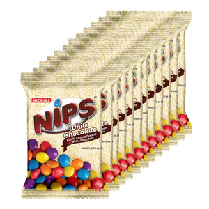 Nips White Chocolate Candy Chocolate Ties 12x14g