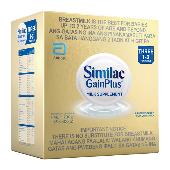 Similac Gain Plus Three Milk Supplement 1-3 years old 1.2kg