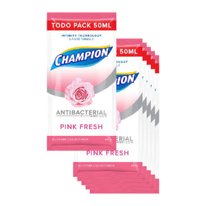 Champion Fabric Conditioner Antibacterial Pink Fresh 6x50ml