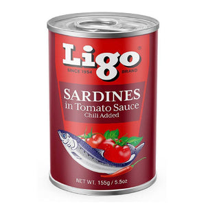 Ligo Sardines in Tomato Sauce Chili Easy Open 155g