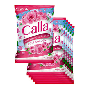 Calla Detergent Powder with Fabric Conditioner Rose Garden 6x100g
