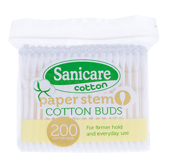 Sanicare Cotton Buds Paper Stem 200 Tips