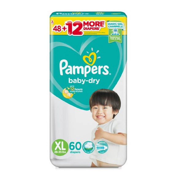 Pampers Baby Dry Diaper XL 60s