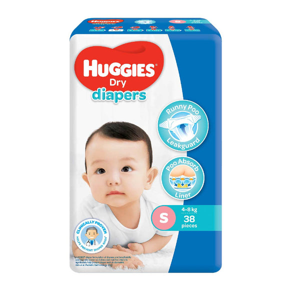 Huggies Dry Taped Baby Diaper S 38s