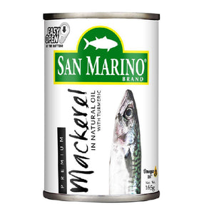 San Marino Premium Mackerel in Natural Oil Easy Open 165g