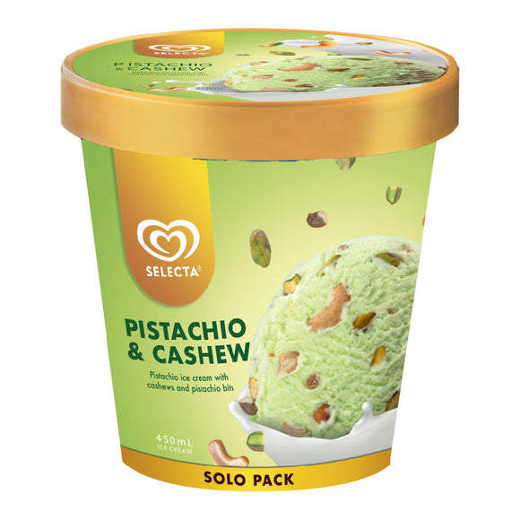 Selecta Pistachio and Cashew Ice Cream Pint 450ml