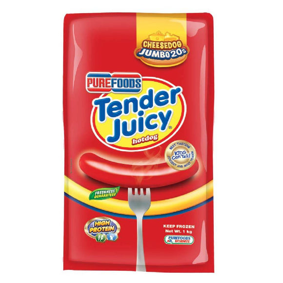 Purefoods Tender Juicy Hotdog Cheesedog Jumbo 20s 1kg