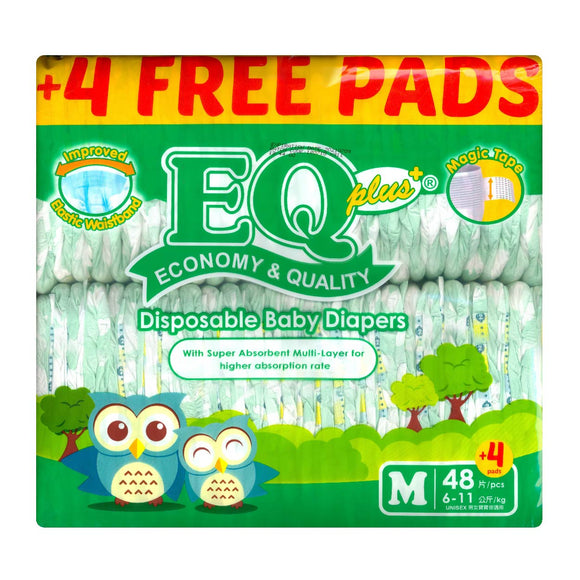 EQ Plus Disposable Diapers M 48s