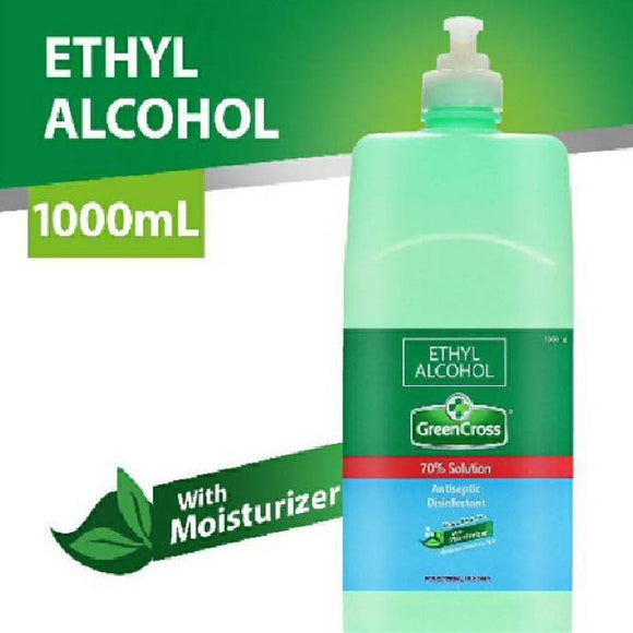 Green Cross 70% Ethyl Alcohol with Moisturizer Pump 1000ml